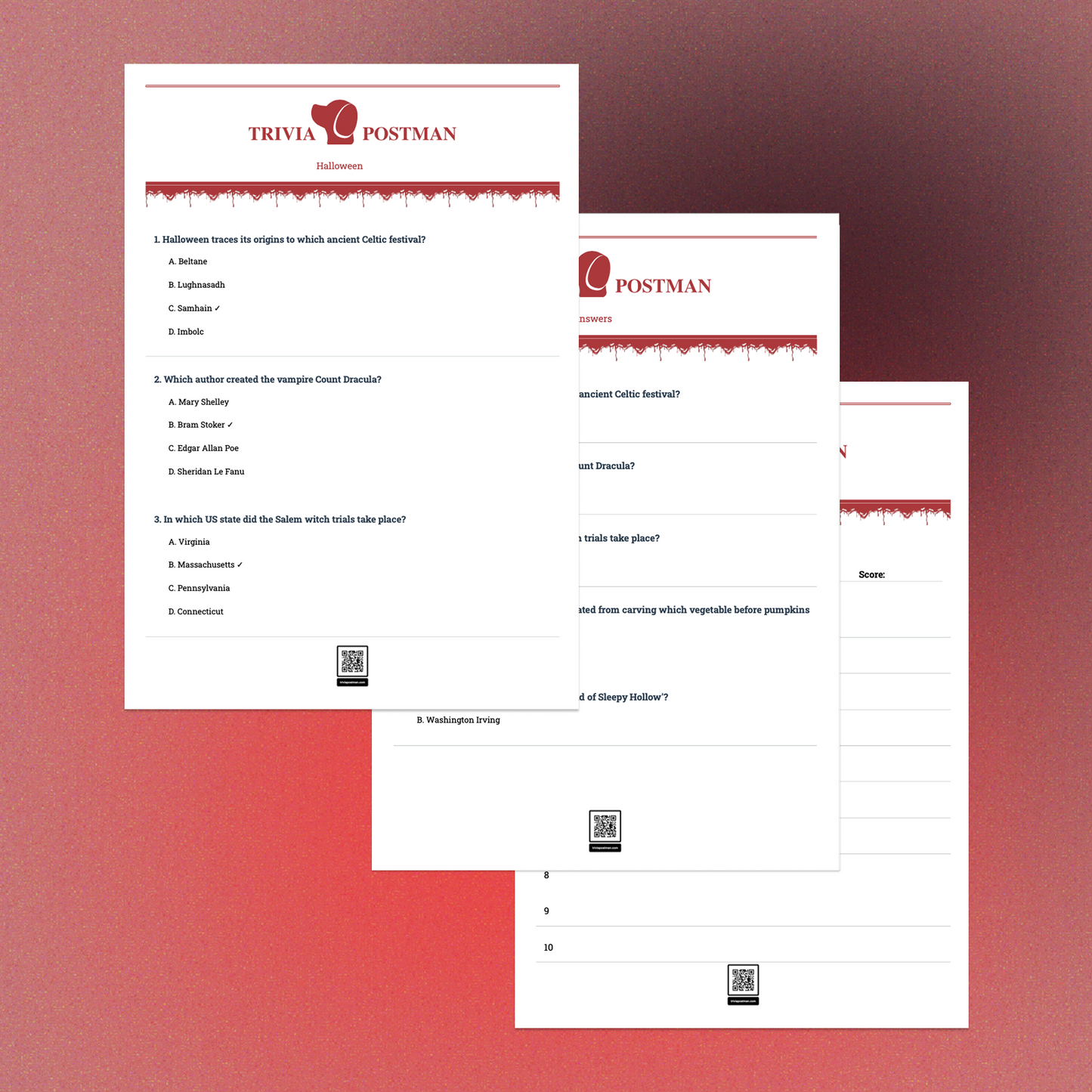 Halloween General Knowledge Trivia (Volume 01) - 40 questions