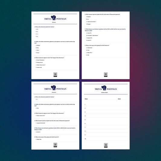 Science General Knowledge Trivia (Volume 01) - 30 questions