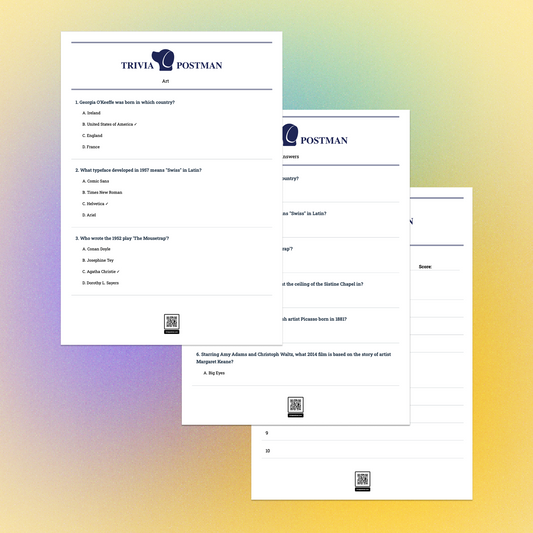 Art General Knowledge Trivia (Volume 01) - 30 questions